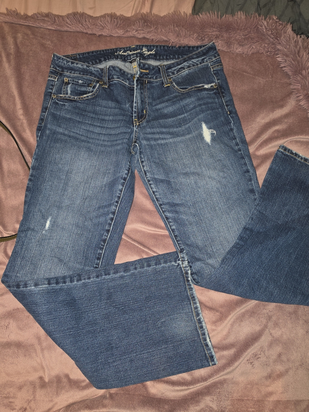 American Eagle Outfitters Dark Blue Women's Flare Jeans